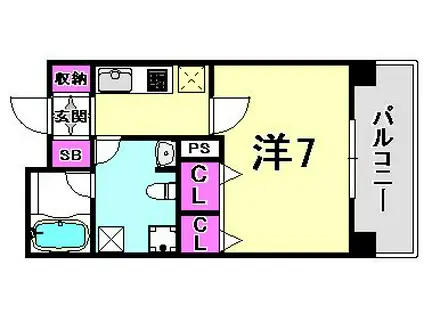 セントレアーバン(1K/9階)の間取り写真