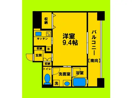 エスグランデ江坂公園(1K/6階)の間取り写真