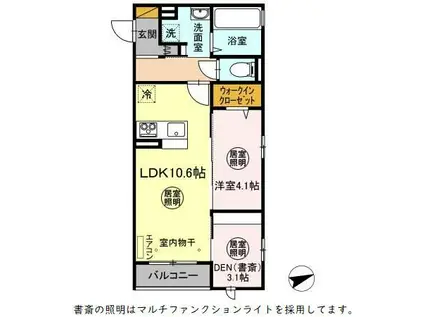 自由が丘SOHO(1LDK/2階)の間取り写真