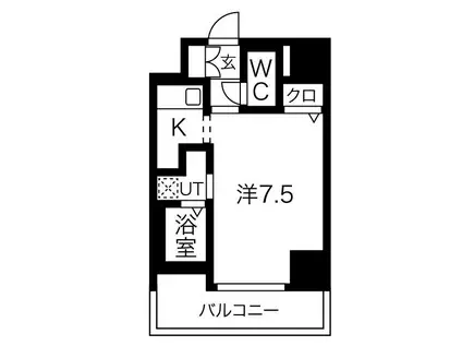 MJC神戸ブレイヴ(1K/9階)の間取り写真