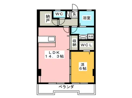 コーケツビル(1SLDK/3階)の間取り写真