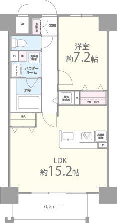 パレ―ブランシェ(1LDK/6階)の間取り写真