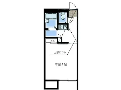 ピュア壱番館(1K/2階)の間取り写真