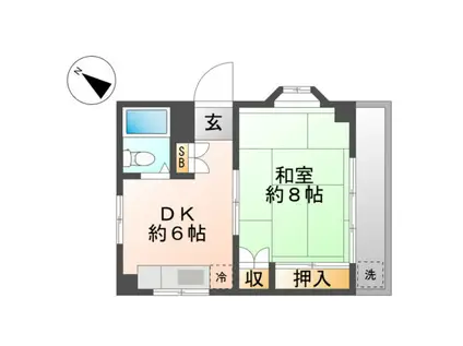 MAISON CRAYON(1DK/3階)の間取り写真