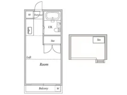 スカイクルーズ中台(ワンルーム/1階)の間取り写真