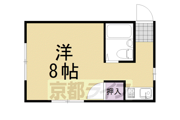 ハイツジュン(1K/3階)の間取り写真