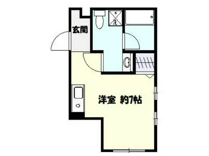 アリス ガーデン ヒルズ(ワンルーム/1階)の間取り写真