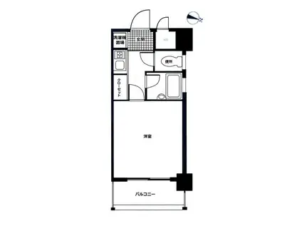 ピュアドームリブレ薬院(1K/7階)の間取り写真
