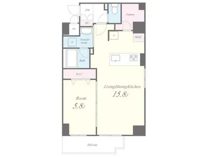 グランデュール秋葉原(1LDK/7階)の間取り写真