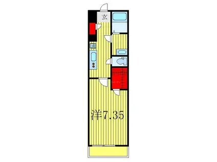 リブリ・ソレイユ柏(1K/2階)の間取り写真