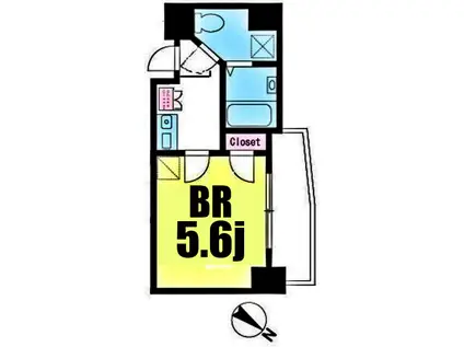 プラスパ鶴見(1K/5階)の間取り写真