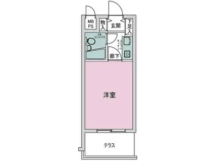 ライオンズマンション雪ヶ谷(1K/1階)の間取り写真