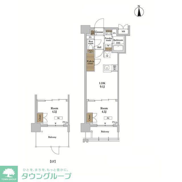 RJRプレシア蒲田(1LDK/5階)の間取り写真