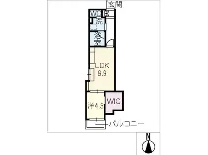 FSあじまテラス(1LDK/1階)の間取り写真