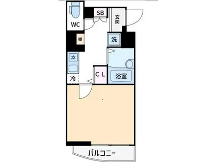 ジュエル京橋(1K/6階)の間取り写真