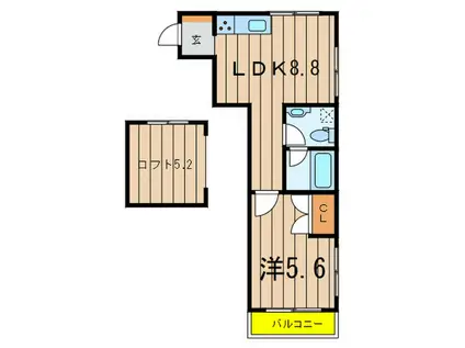 -CLOLLINE- コリーヌ祐天寺(1LDK/3階)の間取り写真