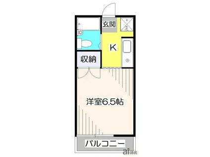 サンアベニュー弥生2(1K/3階)の間取り写真