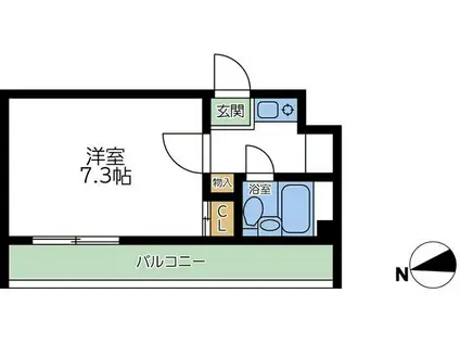 スワースモアSS棟(1K/3階)の間取り写真