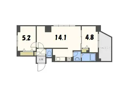 ビッグパレス中島公園(2LDK/7階)の間取り写真