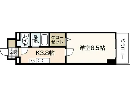 ミーニュ・カーザ(1K/10階)の間取り写真