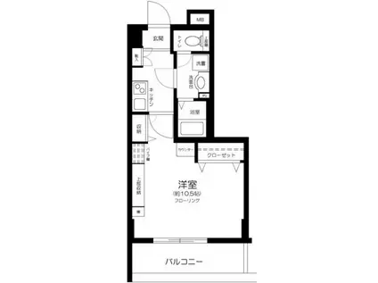 エスコート芝浦イースト(1K/8階)の間取り写真