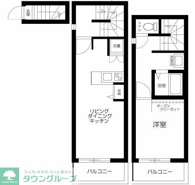 グラン徳丸(1LDK/2階)の間取り写真