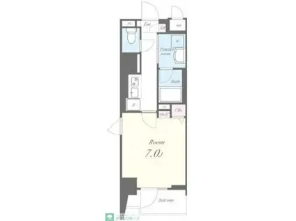 グランドレジデンス三鷹(1K/9階)の間取り写真