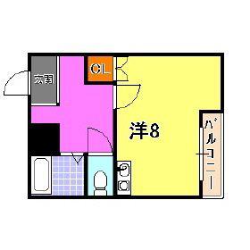 アルカディア三宮(ワンルーム/5階)の間取り写真