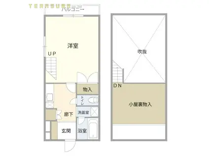 セゾンソルティール(1K/4階)の間取り写真