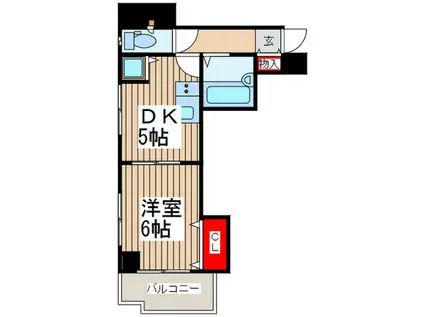 センチュリー南浦和(1DK/3階)の間取り写真