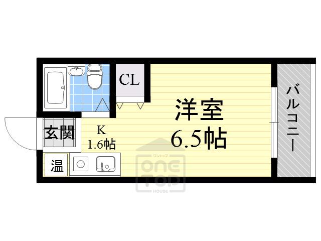 ソサエティ山手(ワンルーム/3階)の間取り写真