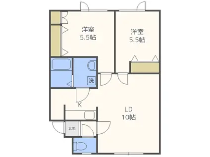センチュリー35(2LDK/3階)の間取り写真