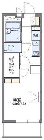レオパレス槙(1K/3階)の間取り写真