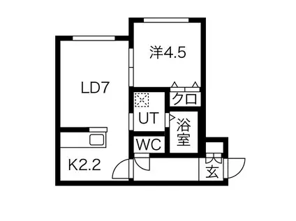 STRADALE(1LDK/2階)の間取り写真