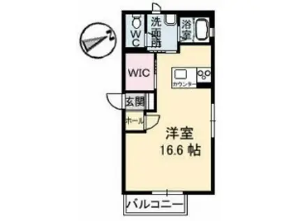 リーベンステージ出汐(ワンルーム/3階)の間取り写真