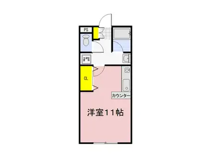 ル・グランK(ワンルーム/1階)の間取り写真