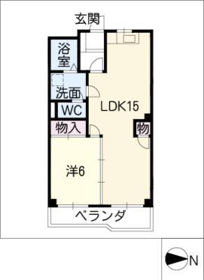 メゾン大平(1LDK/3階)の間取り写真