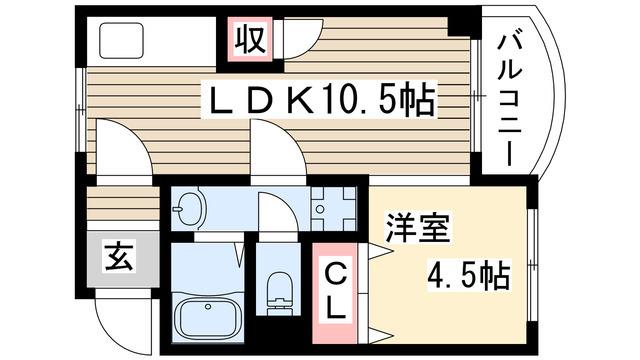 本郷ミユキビル(1LDK/1階)の間取り写真