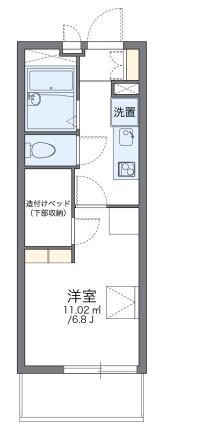 レオパレス阪急塚口(1K/3階)の間取り写真