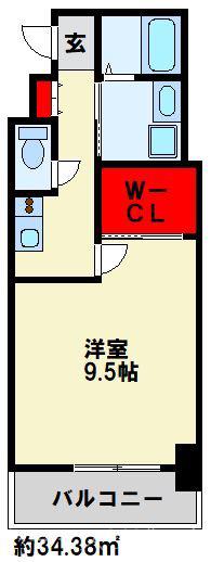 内山神岳ビル(1K/4階)の間取り写真