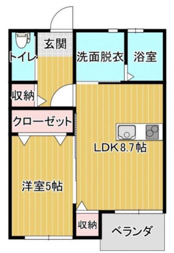 T-REGNO LALUCE I(1LDK/1階)の間取り写真