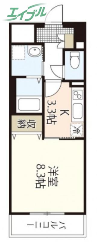 エスペランサ奥田(1K/3階)の間取り写真