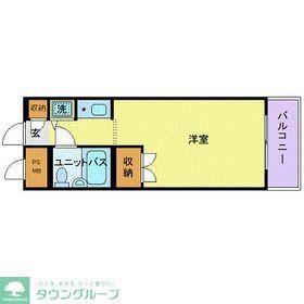 メインステージ下丸子第II(ワンルーム/3階)の間取り写真