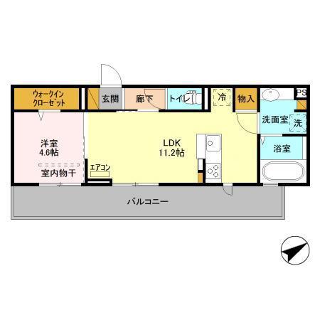 HOLY LANDS(1LDK/3階)の間取り写真