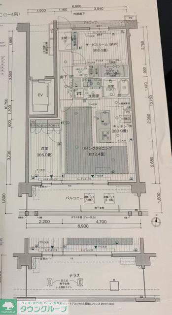 デュオヒルズ戸田公園(2LDK/1階)の間取り写真