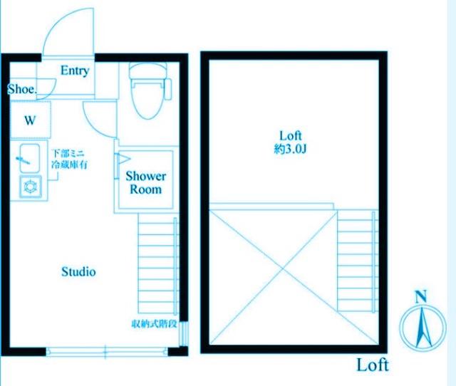 グランディール川崎(ワンルーム/1階)の間取り写真