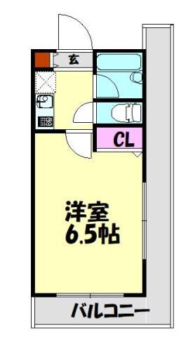 エフォールナガイ(1K/4階)の間取り写真