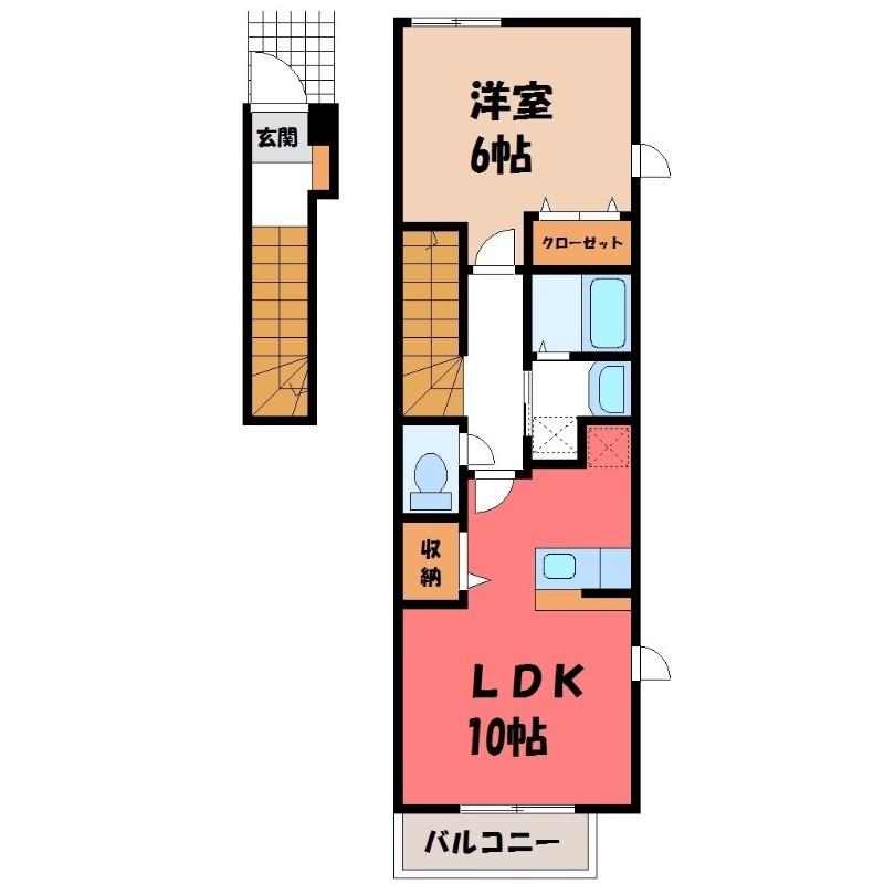 ビサイドパーク(1LDK/2階)の間取り写真