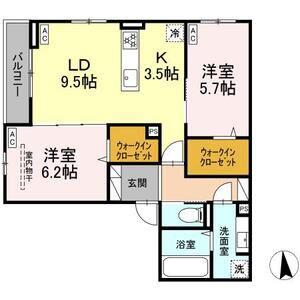 CLASSEUM仙台小田原 I(2LDK/3階)の間取り写真