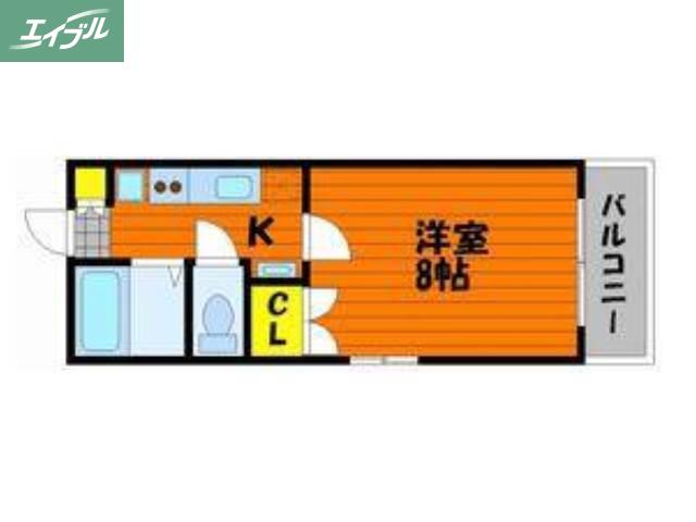 ベンハウス大元(1K/1階)の間取り写真